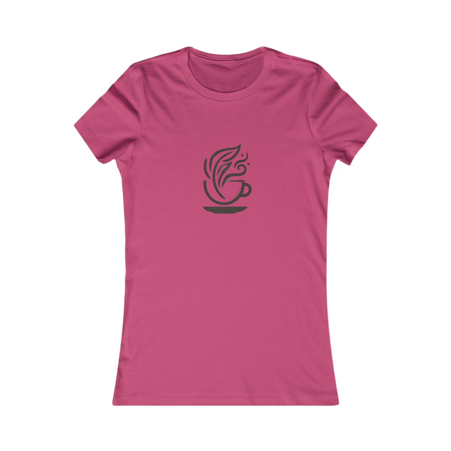 WOMEN'S FAVORITE EDITION- Coffee & Leaves Minimalist T-Shirt – Boho Coffee Lover & Plant Enthusiast Tee