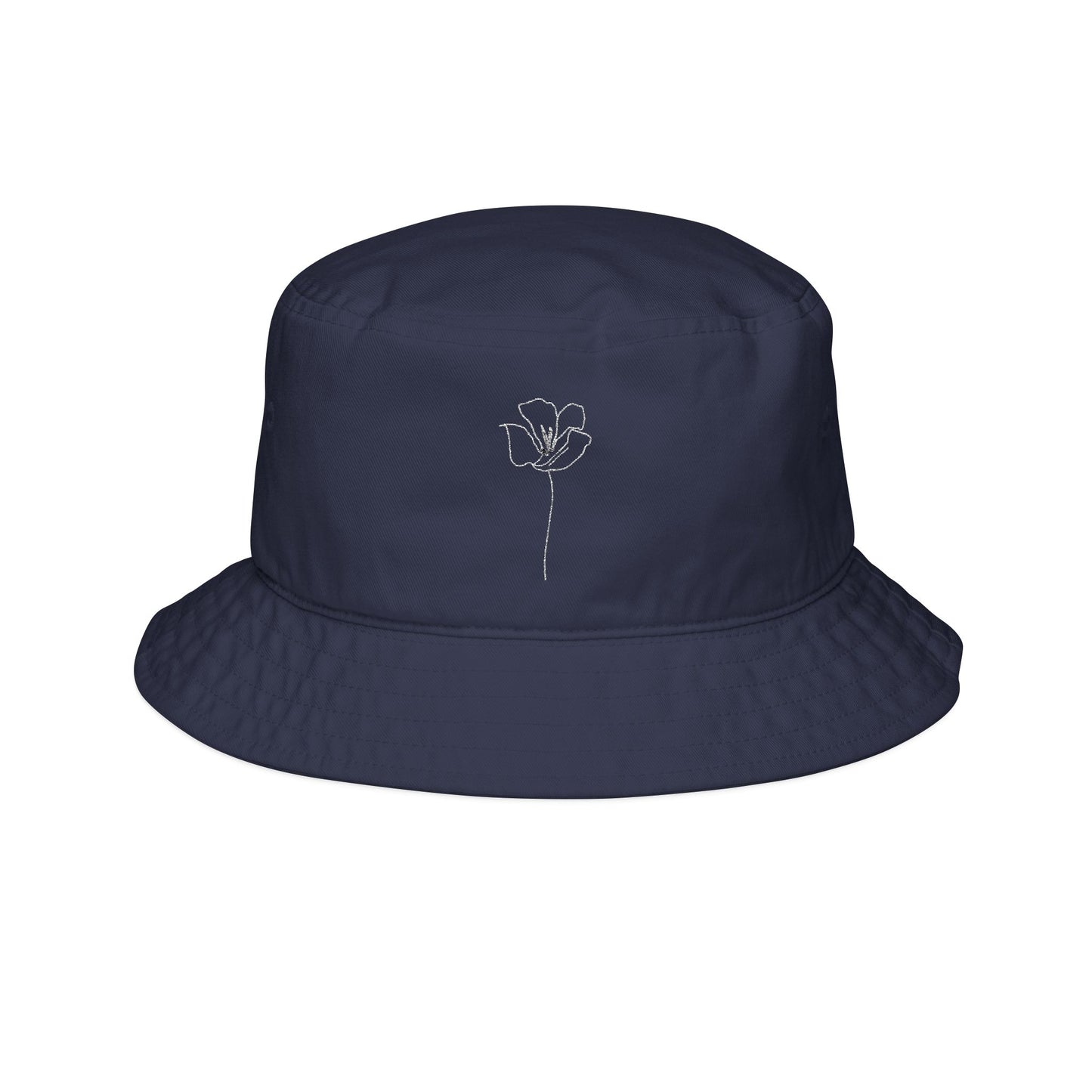 Embroidered Rose Bucket Hat