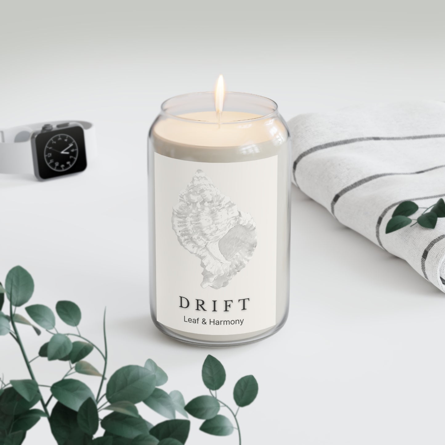 Drift Soy Candle | Fresh Sea Breeze Scent | Coastal Minimal Candle | 13.75 oz Natural Soy Wax | Relaxing Home Gift