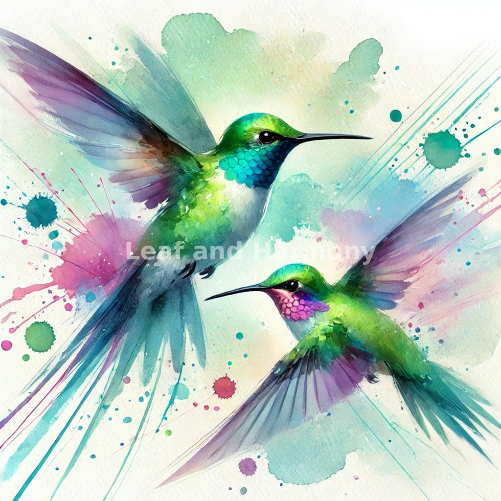 Waterccolor Hummingbird Wall Art