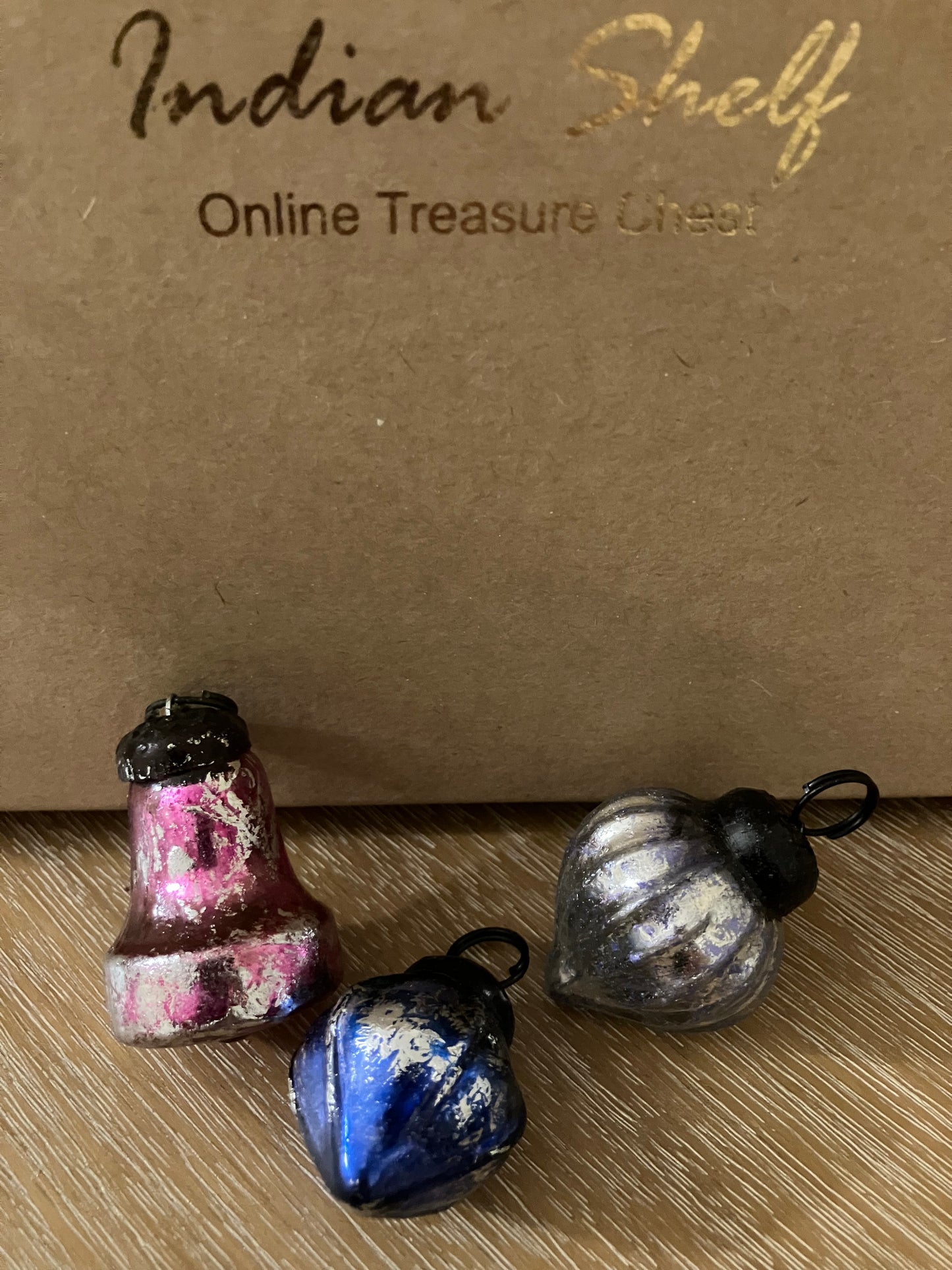 Retro Multicolor Christmas Tree Ornaments-Set of 25