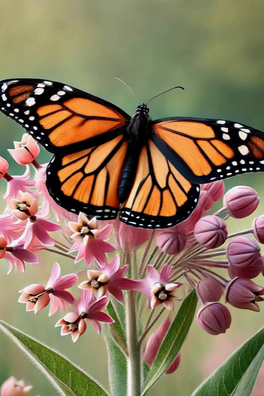 Monarch Butterfly on Milkweed