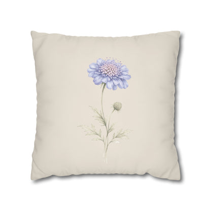 Pincushion Botanical Pillow Cover in a Soft Neutral for a Calm, Layered Home