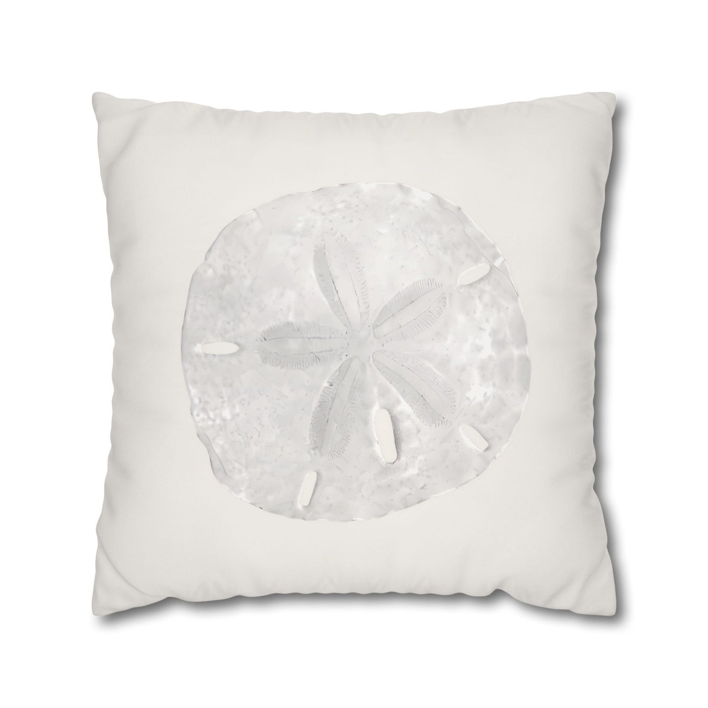 Sand Dollar Pillow Cover, Neutral Coastal Shell Cushion Cover