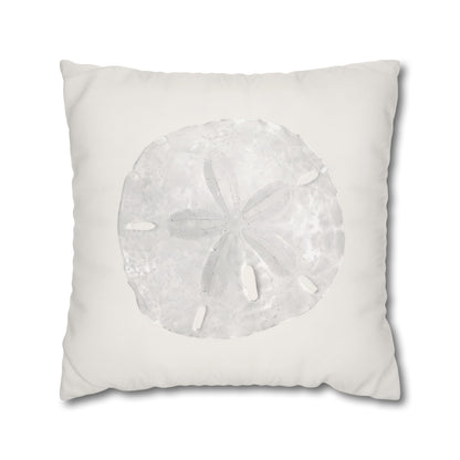 Sand Dollar Pillow Cover, Neutral Coastal Shell Cushion Cover