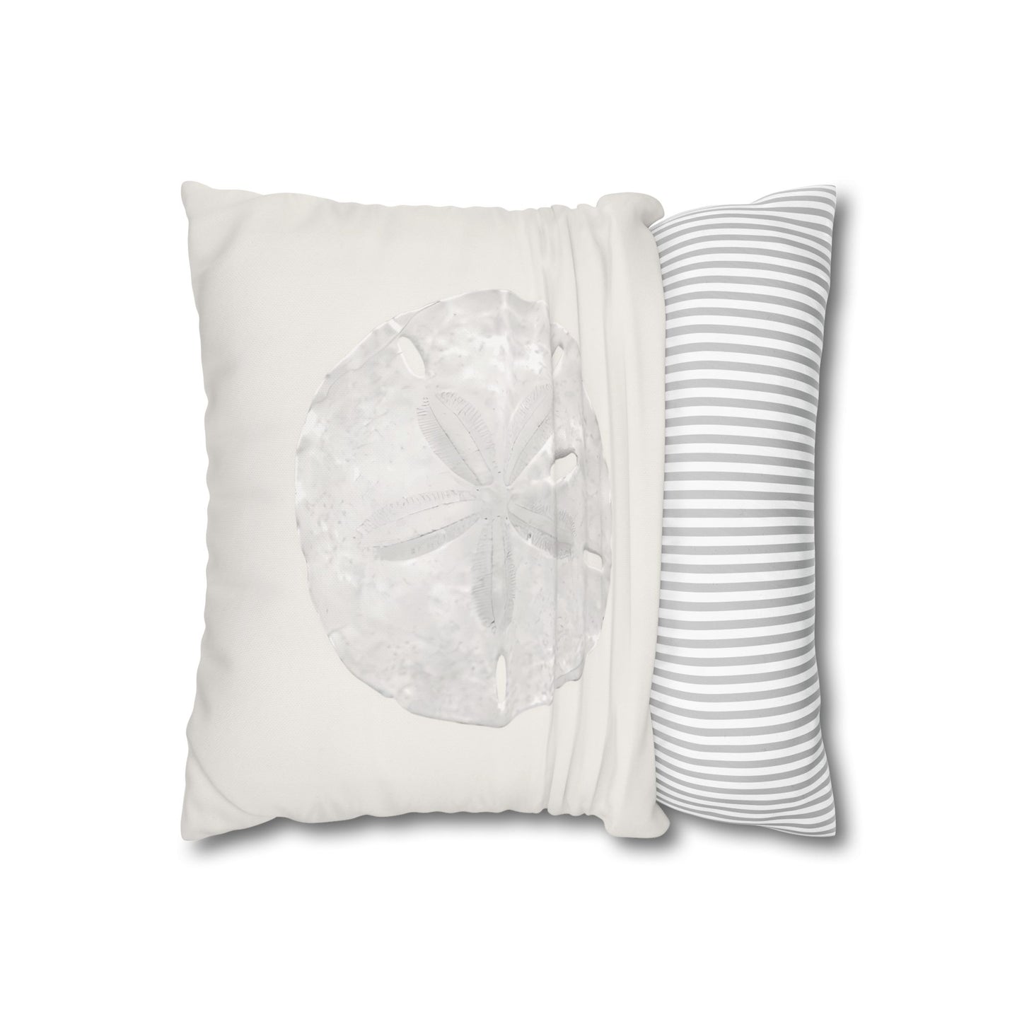 Sand Dollar Pillow Cover, Neutral Coastal Shell Cushion Cover