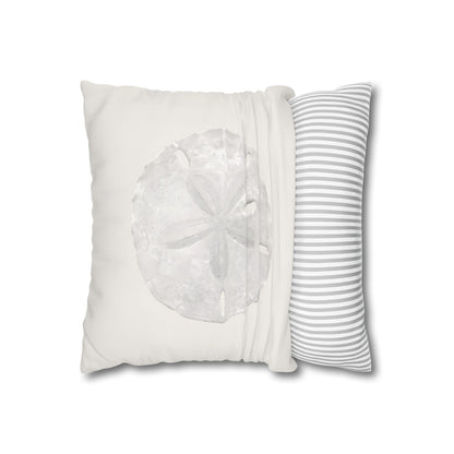 Sand Dollar Pillow Cover, Neutral Coastal Shell Cushion Cover
