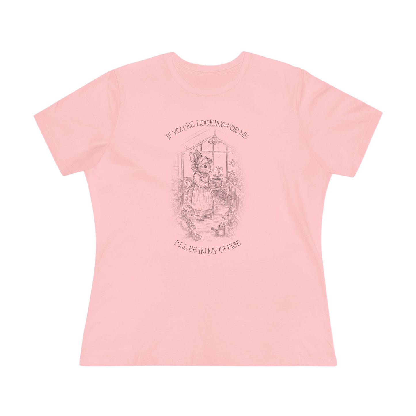 If You're Looking for Me, I'll Be in My Office" Greenhouse T-Shirt – Garden Lover Gift – Storybook Sketch Design