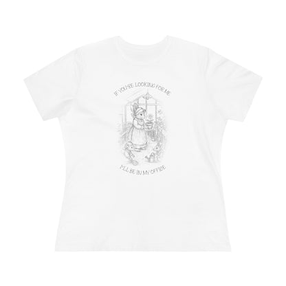 If You're Looking for Me, I'll Be in My Office" Greenhouse T-Shirt – Garden Lover Gift – Storybook Sketch Design