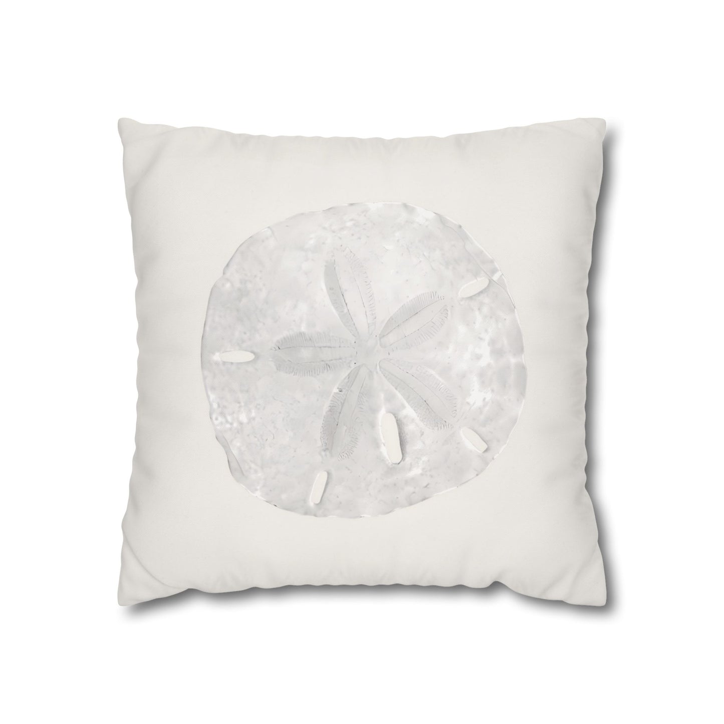 Sand Dollar Pillow Cover, Neutral Coastal Shell Cushion Cover