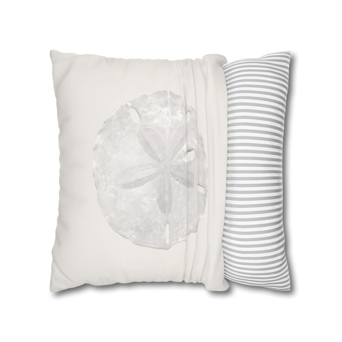 Sand Dollar Pillow Cover, Neutral Coastal Shell Cushion Cover
