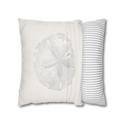 Sand Dollar Pillow Cover, Neutral Coastal Shell Cushion Cover