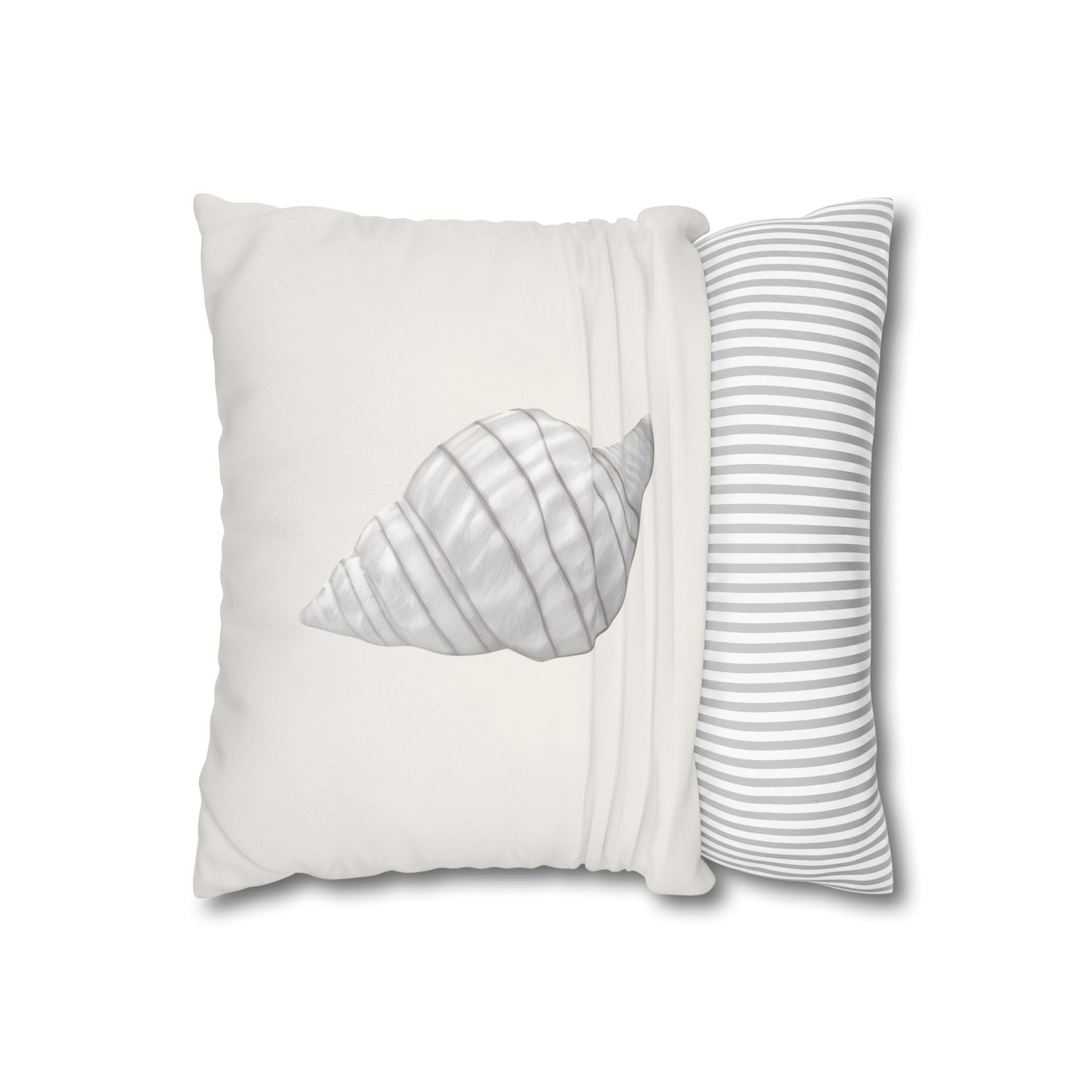 Tulip Seashell Pillow Cover, Neutral Coastal Decor