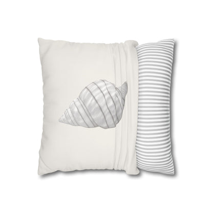 Tulip Seashell Pillow Cover, Neutral Coastal Decor