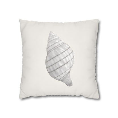 Tulip Seashell Pillow Cover, Neutral Coastal Decor