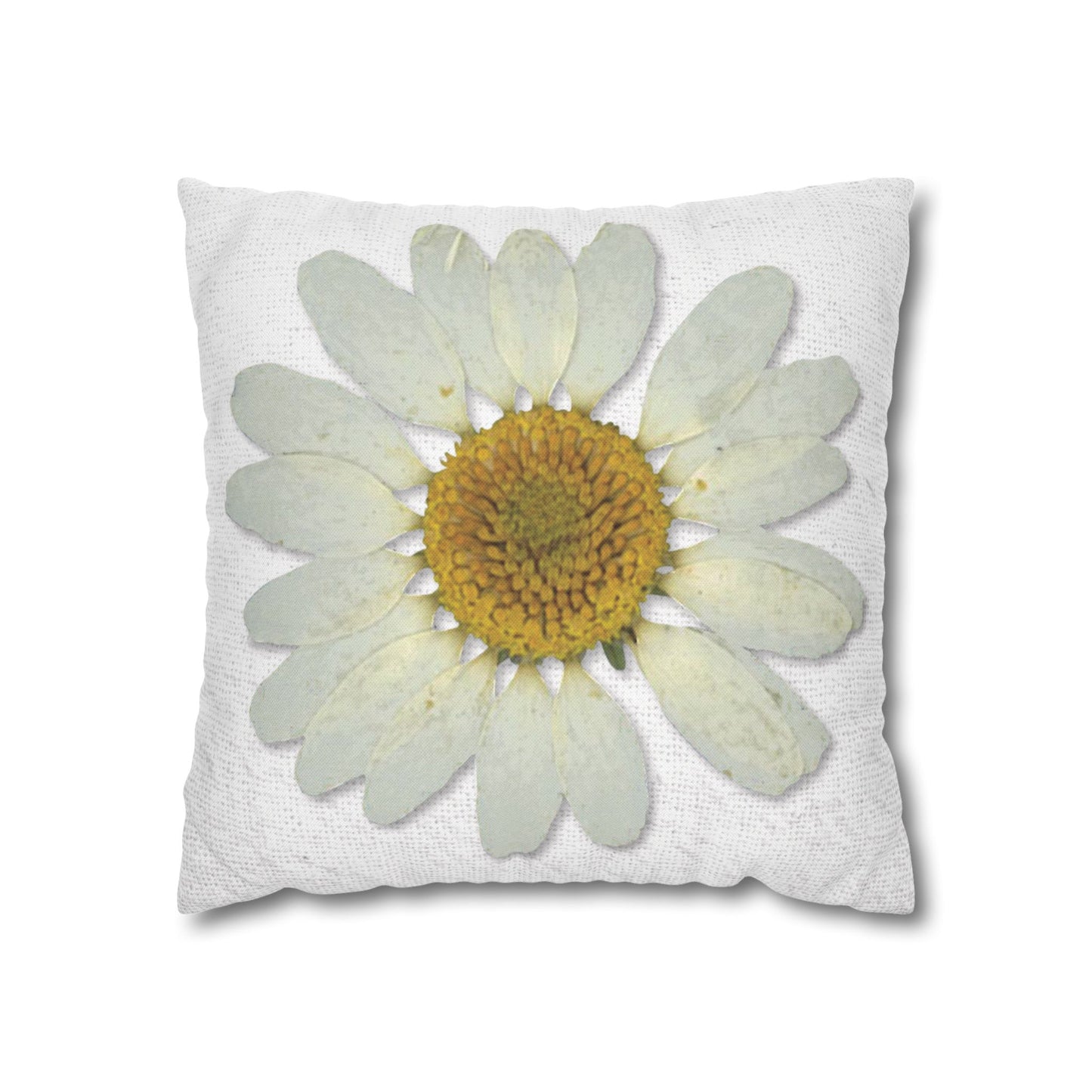 Vintage Daisy Throw Pillow Cover – Botanical Floral Cushion for Cottagecore & Farmhouse Decor