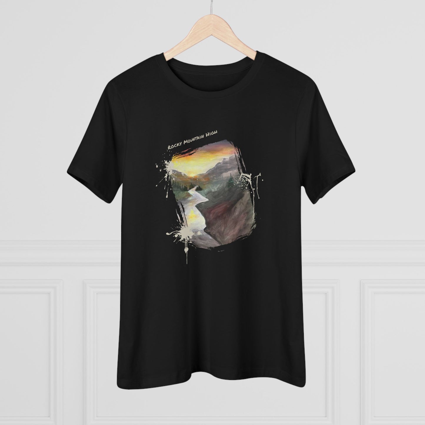 Rocky Mountain High T-Shirt – Hand-Painted Landscape Tee