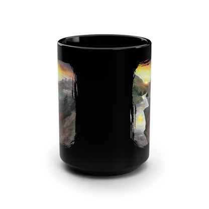Scenic Mountain Mug,  Landscape Art Coffee Cup for Nature Lovers