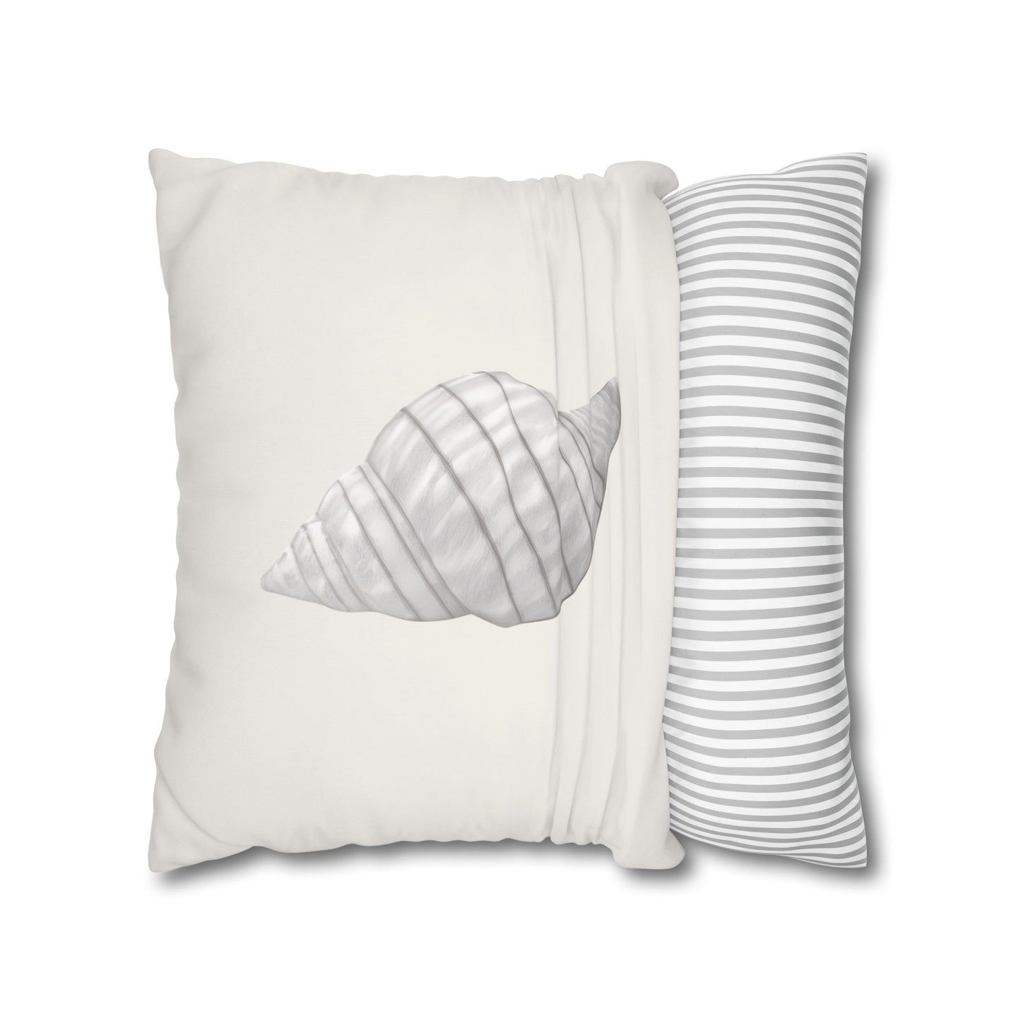 Tulip Seashell Pillow Cover, Neutral Coastal Decor