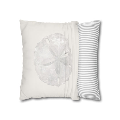 Sand Dollar Pillow Cover, Neutral Coastal Shell Cushion Cover