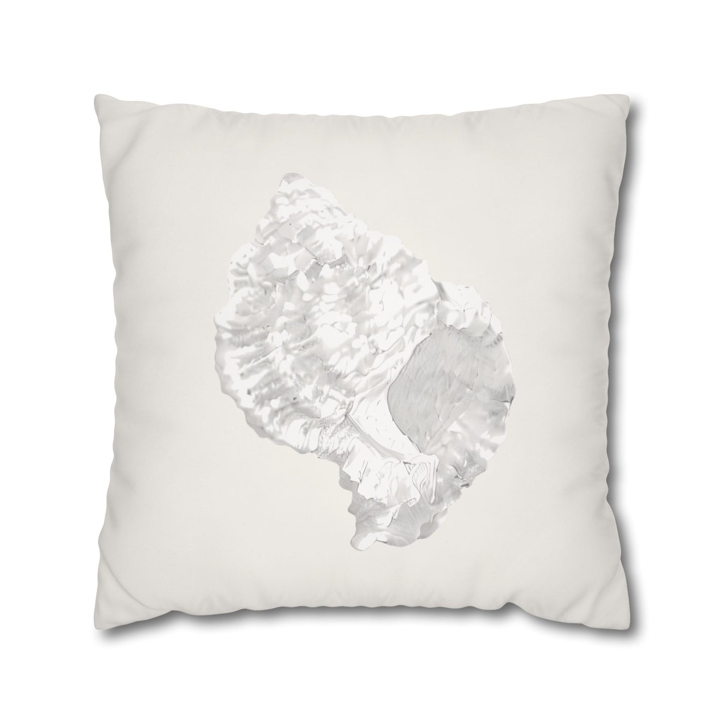 Murex Seashell Pillow Cover, Sculptural Coastal Decor