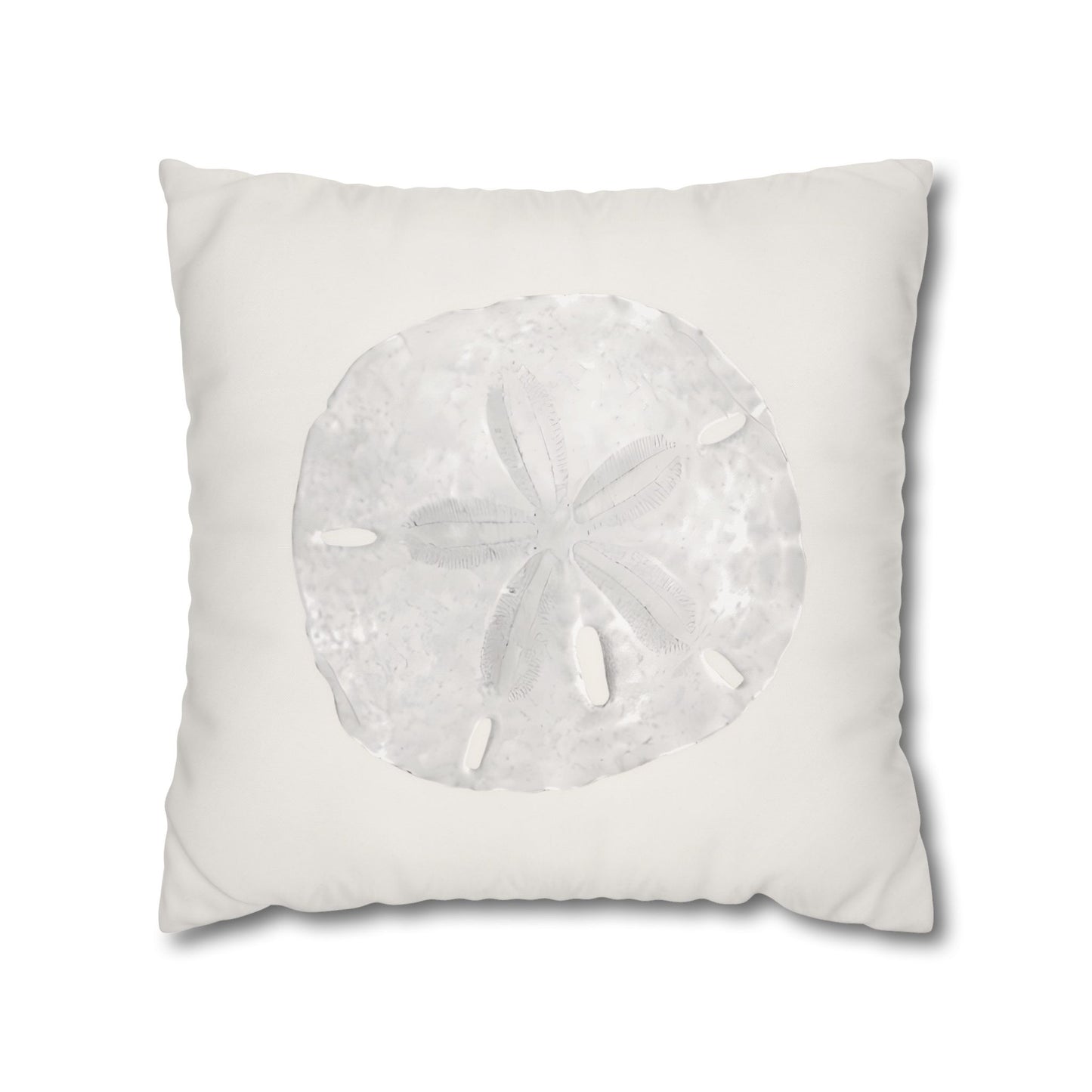 Sand Dollar Pillow Cover, Neutral Coastal Shell Cushion Cover