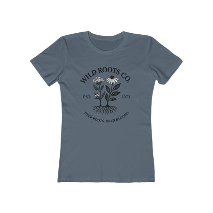 Wild Roots Co. Graphic T-Shirt – Botanical Garden Shirt for Nature Lovers | Deep Roots Wild Blooms | Vintage Plant Tee