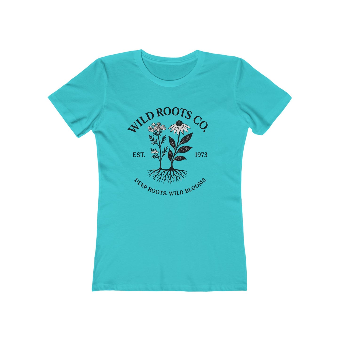 Wild Roots Co. Graphic T-Shirt – Botanical Garden Shirt for Nature Lovers | Deep Roots Wild Blooms | Vintage Plant Tee