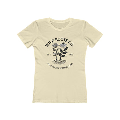 Wild Roots Co. Graphic T-Shirt – Botanical Garden Shirt for Nature Lovers | Deep Roots Wild Blooms | Vintage Plant Tee