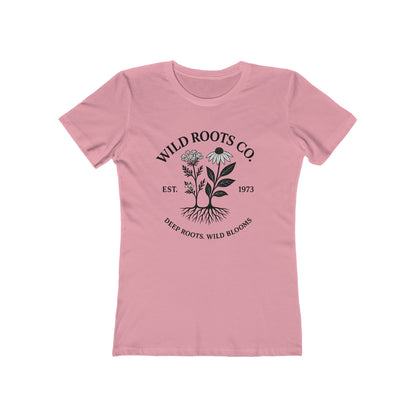 Wild Roots Co. Graphic T-Shirt – Botanical Garden Shirt for Nature Lovers | Deep Roots Wild Blooms | Vintage Plant Tee