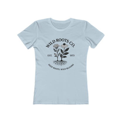 Wild Roots Co. Graphic T-Shirt – Botanical Garden Shirt for Nature Lovers | Deep Roots Wild Blooms | Vintage Plant Tee