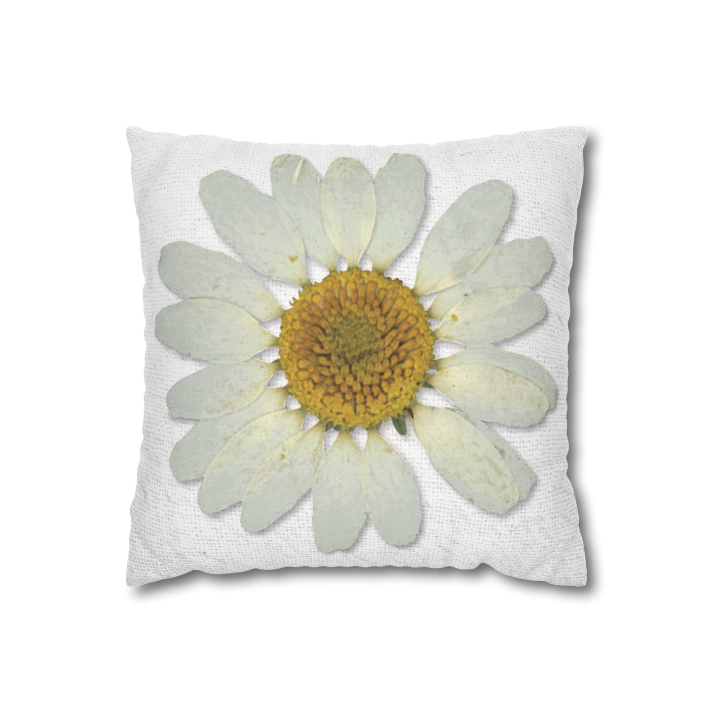 Vintage Daisy Throw Pillow Cover – Botanical Floral Cushion for Cottagecore & Farmhouse Decor