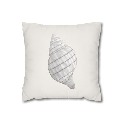 Tulip Seashell Pillow Cover, Neutral Coastal Decor