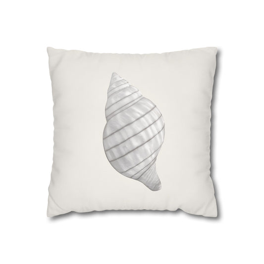 Tulip Seashell Pillow Cover, Neutral Coastal Decor