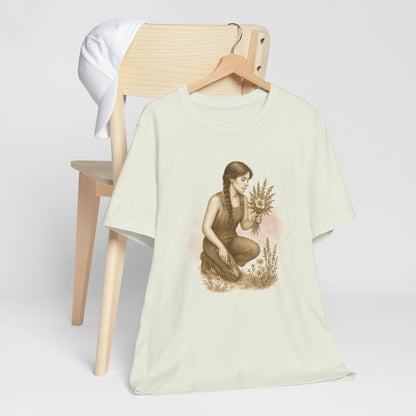 Garden Girl T-Shirt – Vintage Botanical Illustration Tee - First Edition