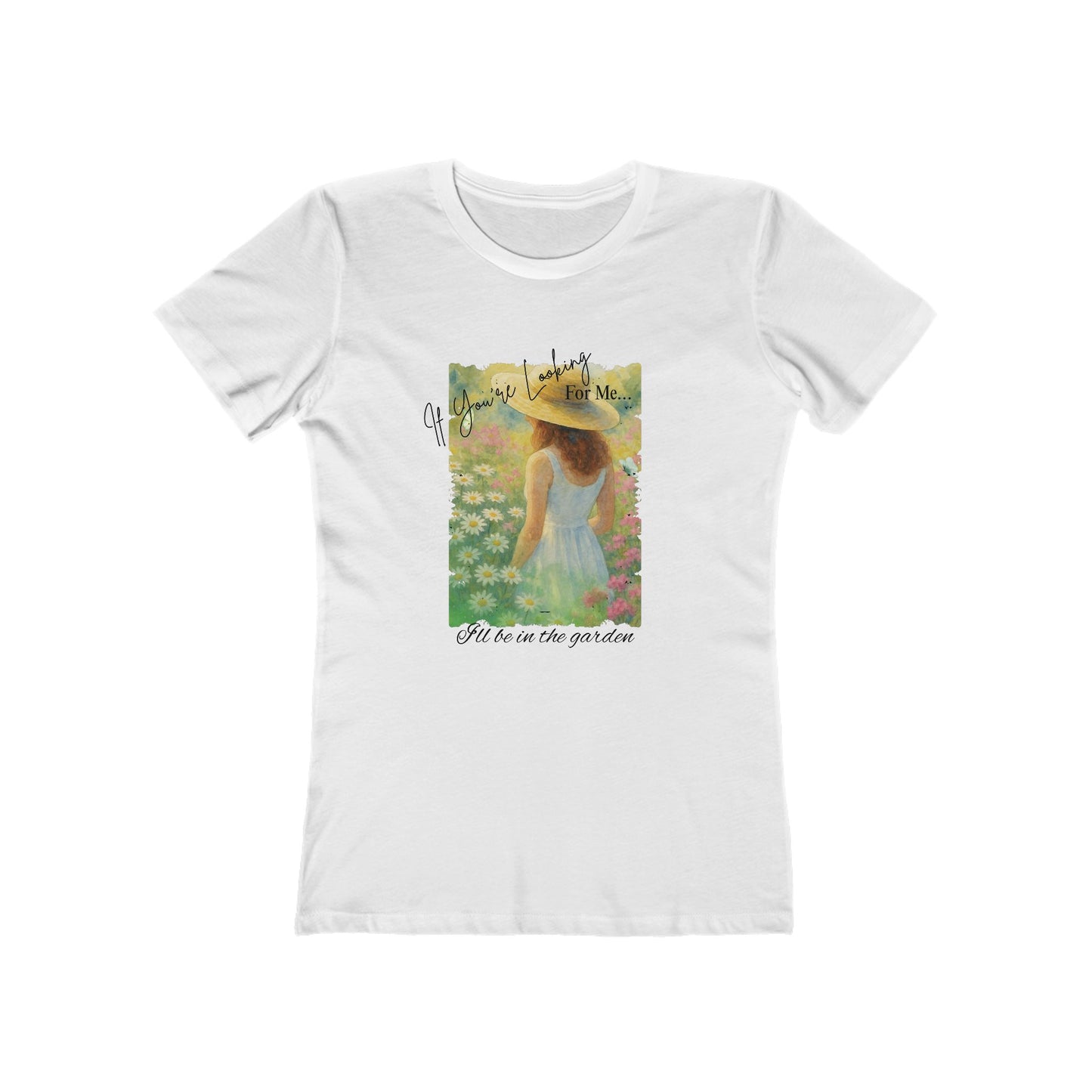 Vintage Garden T-Shirt – “If You’re Looking for Me, I’ll Be in the Garden” | Floral Watercolor Art Tee