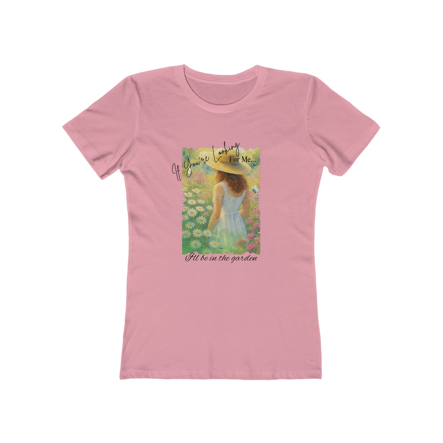 Vintage Garden T-Shirt – “If You’re Looking for Me, I’ll Be in the Garden” | Floral Watercolor Art Tee