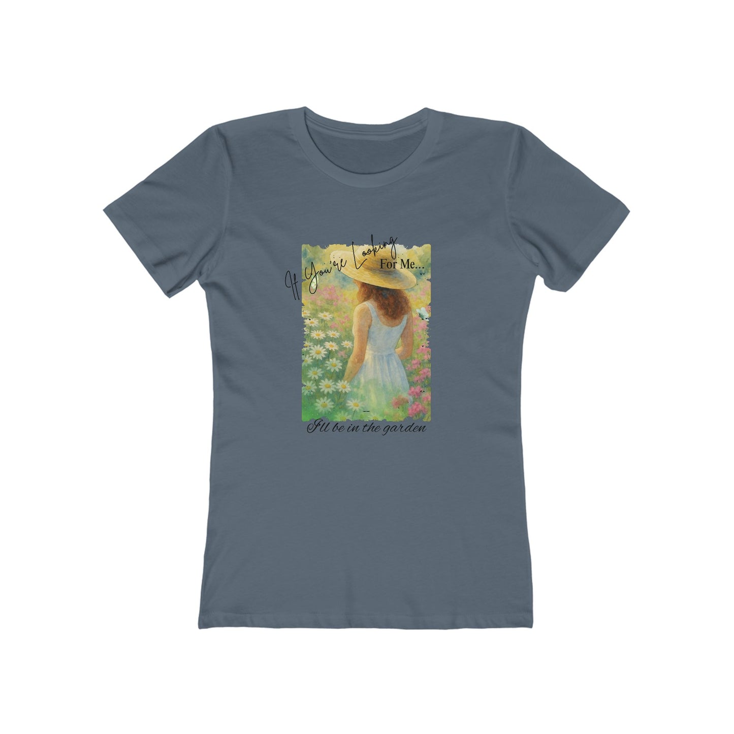 Vintage Garden T-Shirt – “If You’re Looking for Me, I’ll Be in the Garden” | Floral Watercolor Art Tee