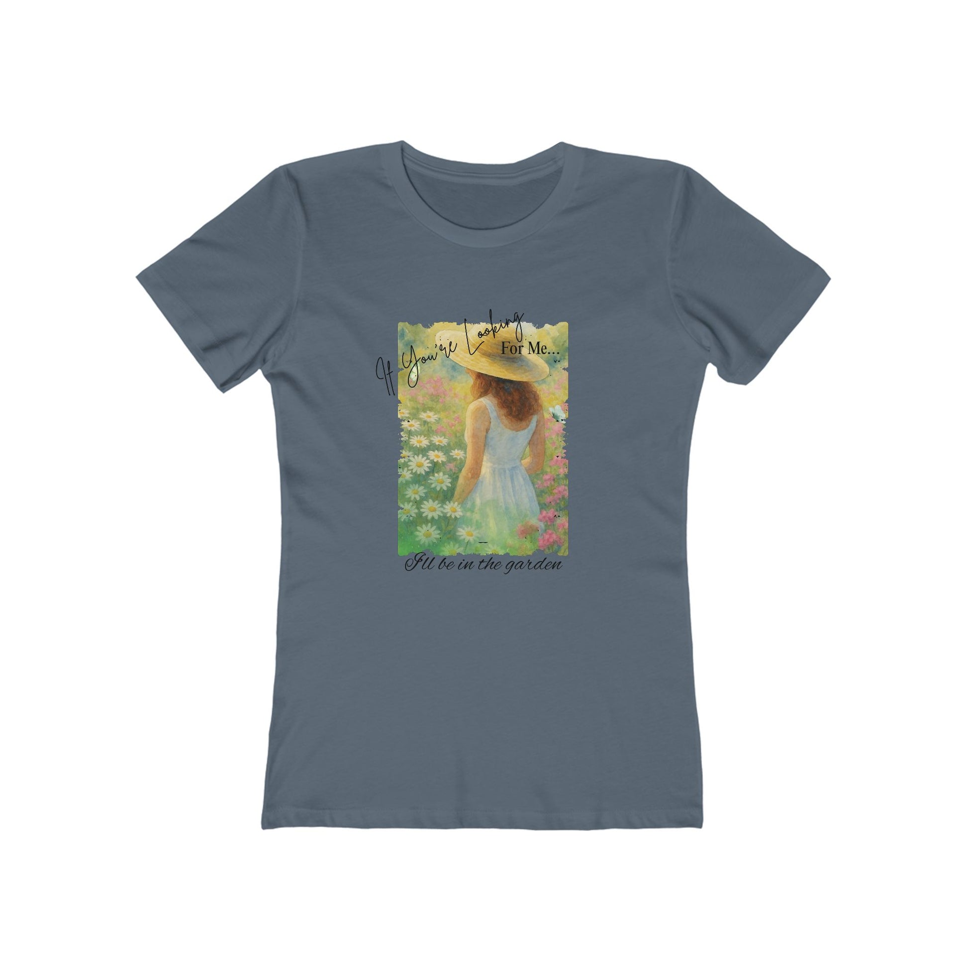 Vintage Garden T-Shirt – “If You’re Looking for Me, I’ll Be in the Garden” | Floral Watercolor Art Tee