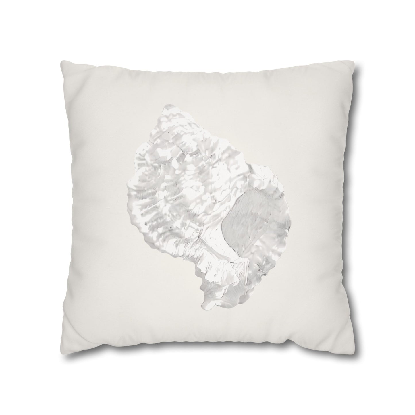 Murex Seashell Pillow Cover, Sculptural Coastal Decor