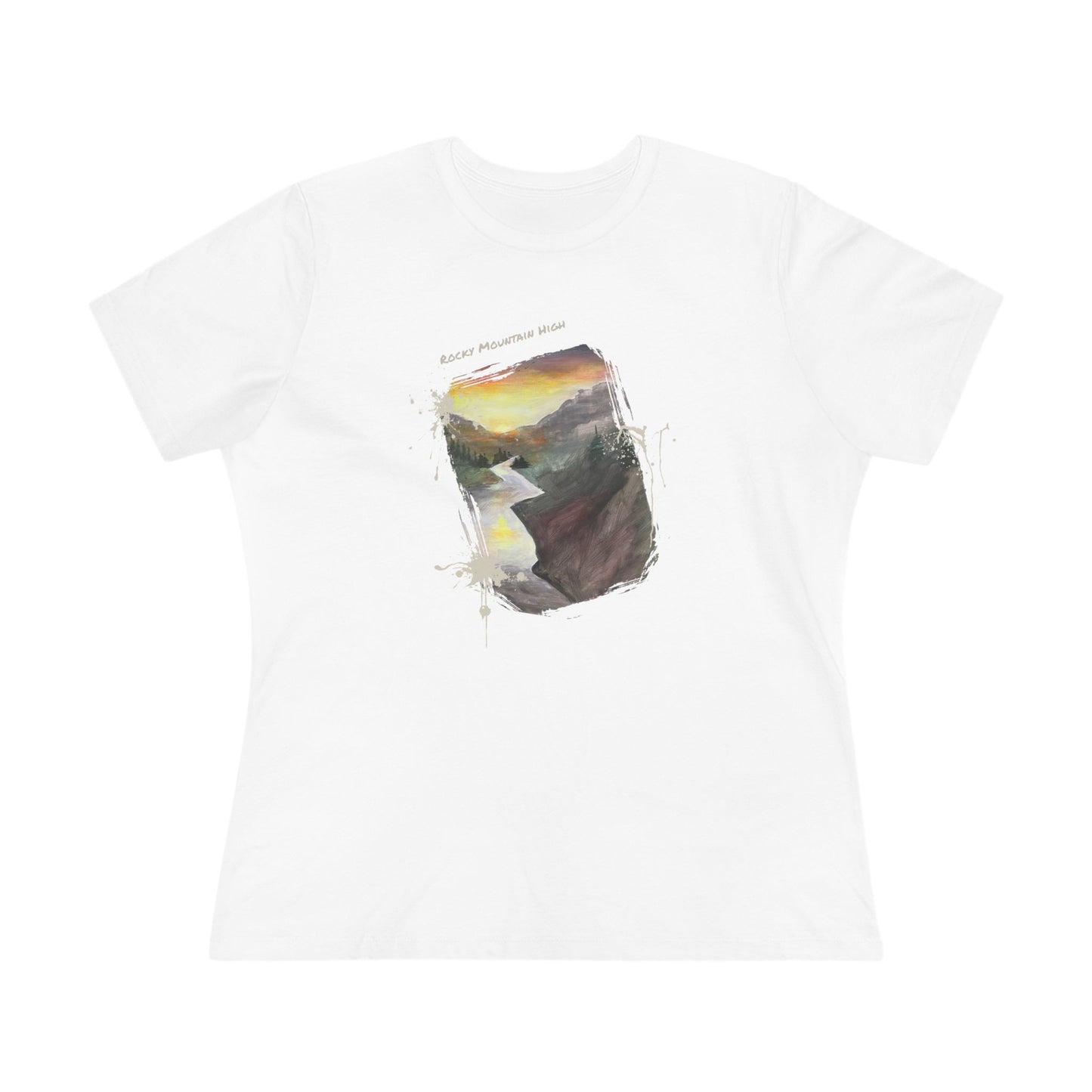 Rocky Mountain High T-Shirt – Hand-Painted Landscape Tee