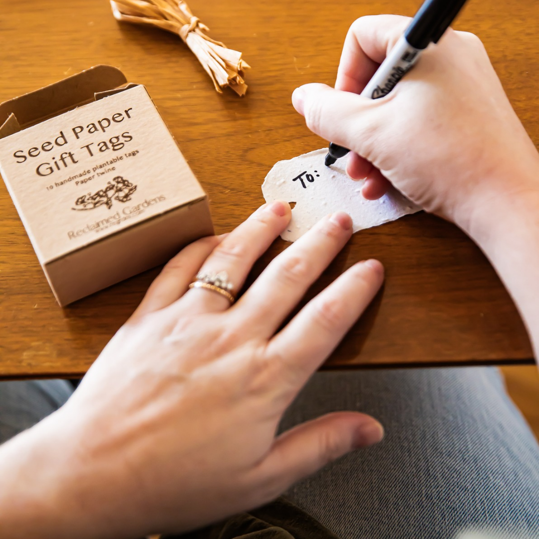 Handmade Plantable Seed Paper Gift Tags – Upcycled & Eco-Friendly