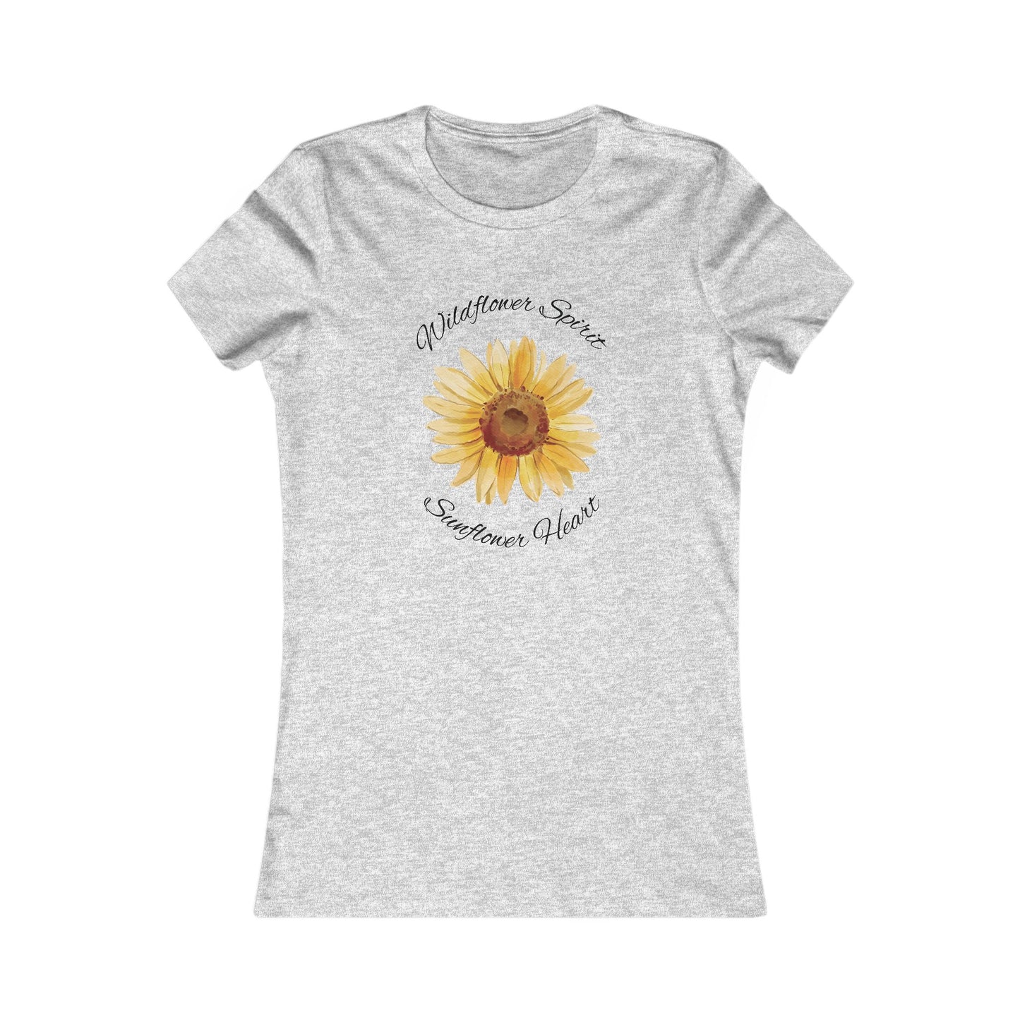 WOMEN'S FAVORITE - Wildflower Spirit, Sunflower Heart T-Shirt – Boho Floral Tee for Nature Lovers