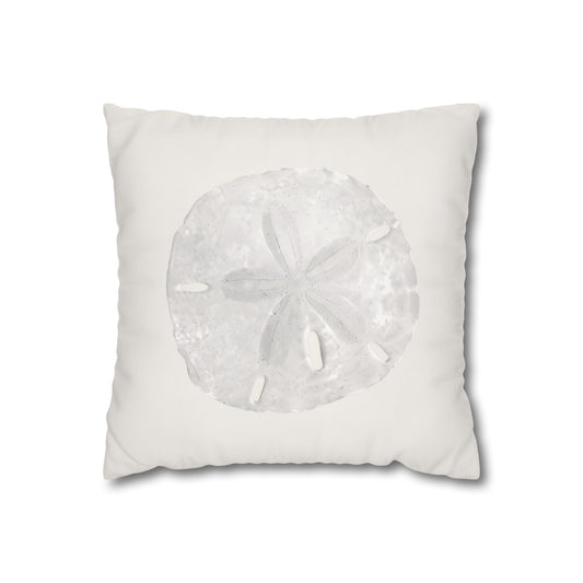 Sand Dollar Pillow Cover, Neutral Coastal Shell Cushion Cover