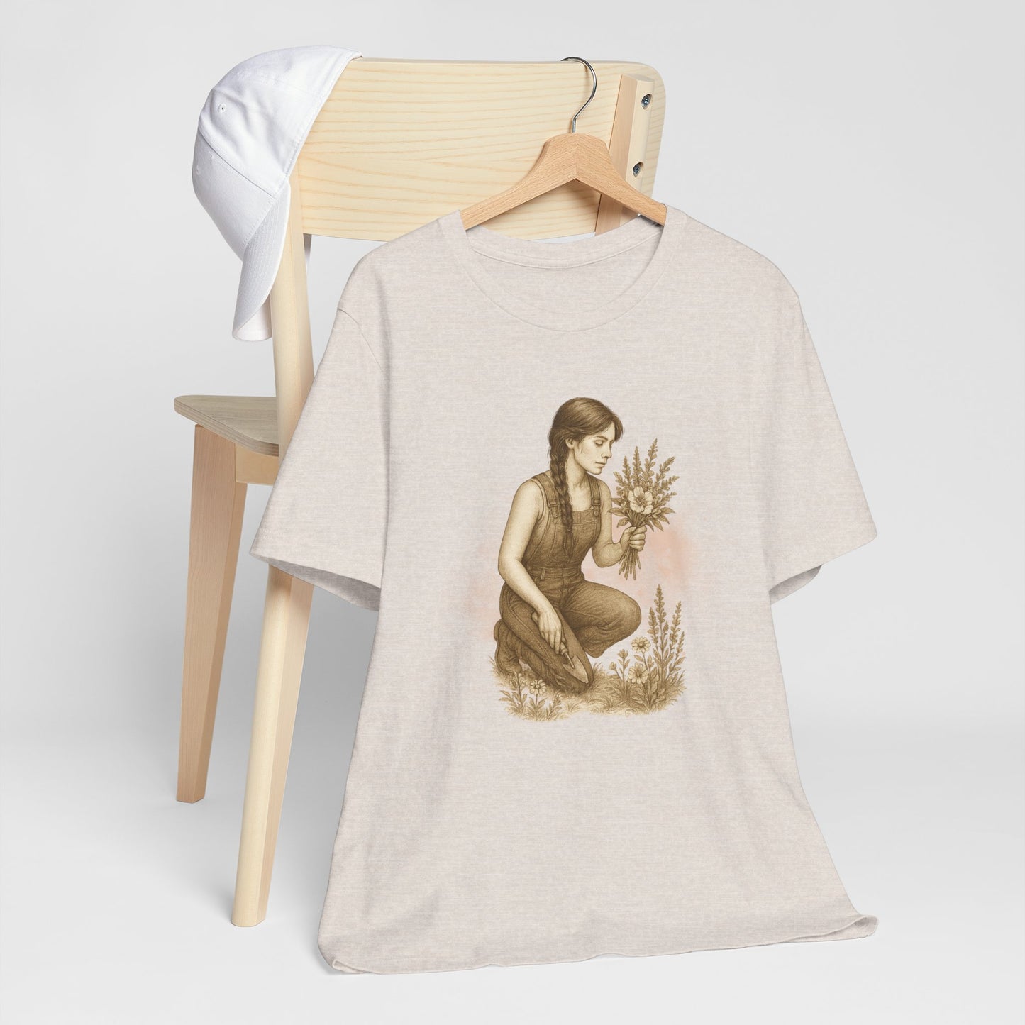 Garden Girl T-Shirt – Vintage Botanical Illustration Tee - First Edition