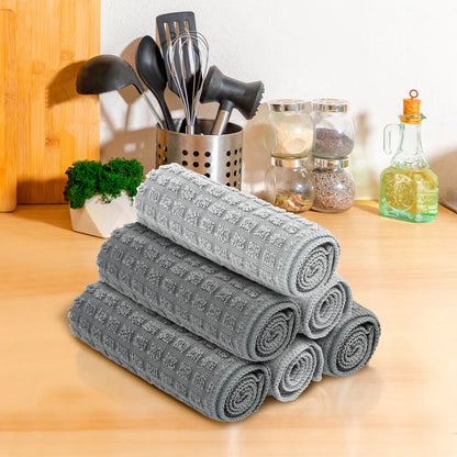 Kitchen Towels and Dish Cloths Value Set (6-Pack)
