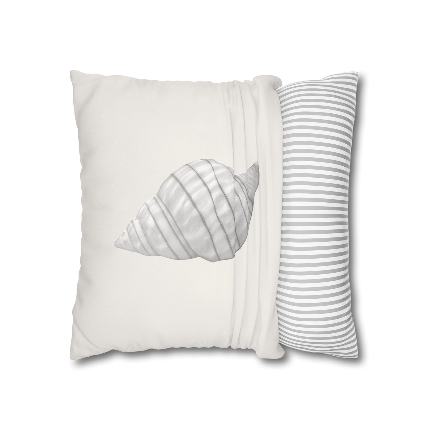 Tulip Seashell Pillow Cover, Neutral Coastal Decor