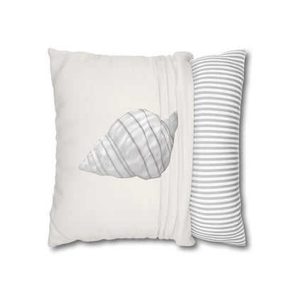 Tulip Seashell Pillow Cover, Neutral Coastal Decor