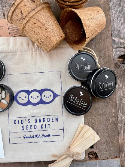 Kids Garden Seed Kit – Complete Starter Set with 6 Easy-to-Grow Seeds, Soil, Pots & Markers | Fun Gardening Gift for Children