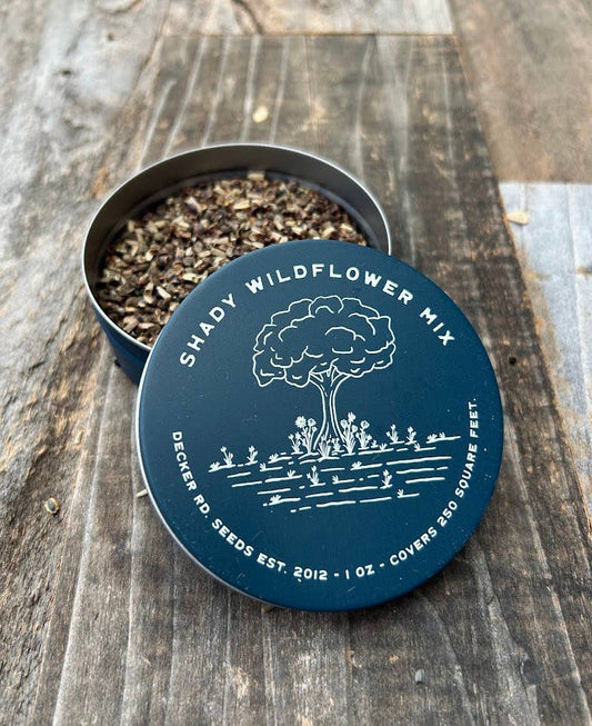 Shady Mix Wildflower Seeds featuring a blend of shade-tolerant flowers, ideal for low-light gardens, woodland landscapes, and pollinator-friendly spaces